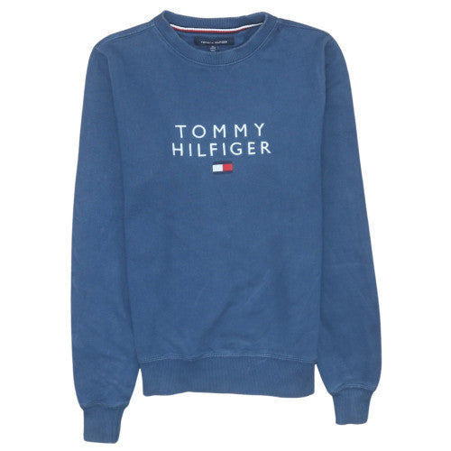 Tommy Hilfiger Womens Blue XS Crew Neck Pullover Sweatshirt