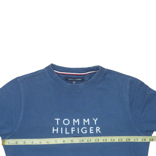 Tommy Hilfiger Womens Blue XS Crew Neck Pullover Sweatshirt