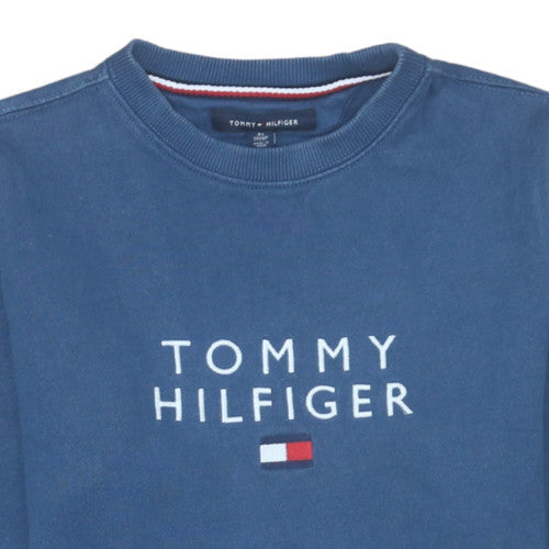 Tommy Hilfiger Womens Blue XS Crew Neck Pullover Sweatshirt