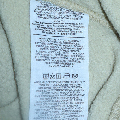 Nike Men's Beige Pullover Sweatshirt M Crew Neck Fleece Logo