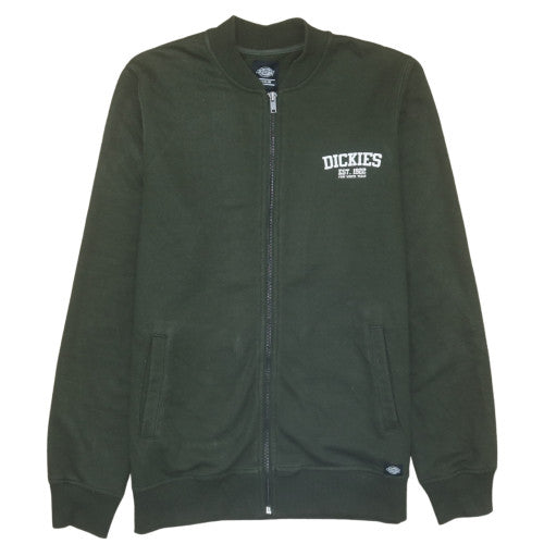 Dickies Men's Green Full Zip Sweatshirt Medium Classic Fleece Jacket