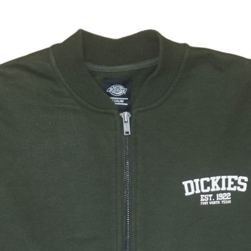 Dickies Men's Green Full Zip Sweatshirt Medium Classic Fleece Jacket