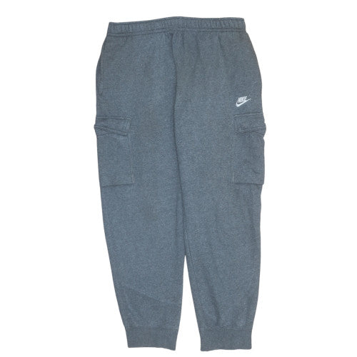 Nike Men's Grey Cargo Jogger Trousers L Regular Fit Fleece