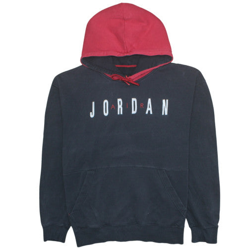 Jordan Mens Black and Red Pullover Hoodie Size L Sportswear