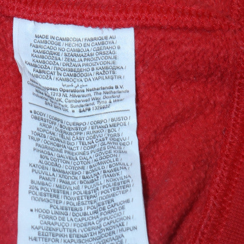 Nike Men's Red Pullover Hoodie Small Classic Logo