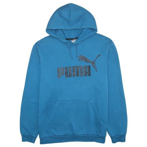 Puma Men's Blue XL Pullover Hoodie with Logo Front Pocket