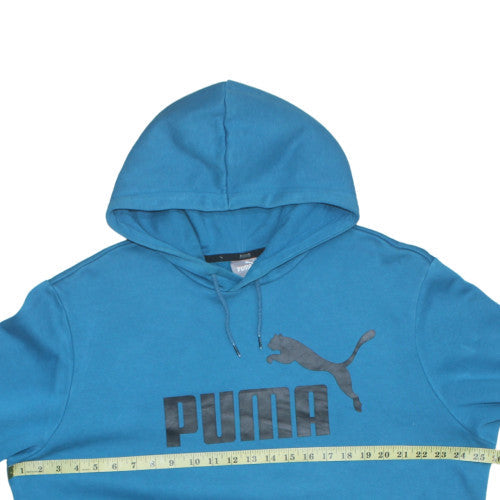 Puma Men's Blue XL Pullover Hoodie with Logo Front Pocket