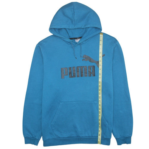 Puma Men's Blue XL Pullover Hoodie with Logo Front Pocket