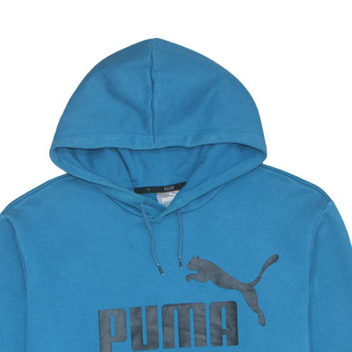 Puma Men's Blue XL Pullover Hoodie with Logo Front Pocket