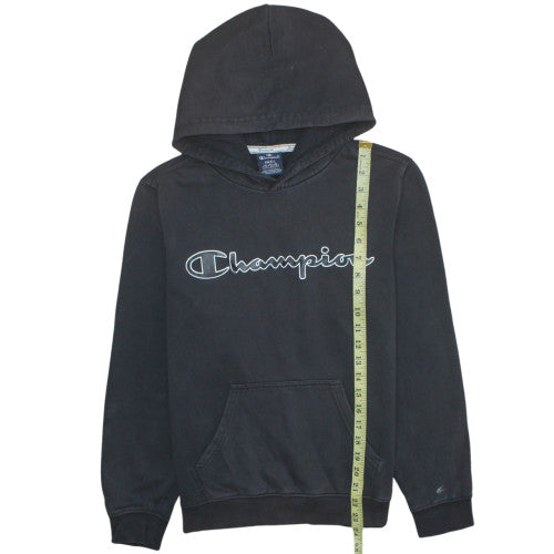 Champion Men's Black Small Pullover Hoodie with Logo