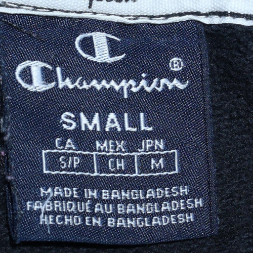 Champion Men's Black Small Pullover Hoodie with Logo
