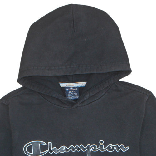 Champion Men's Black Small Pullover Hoodie with Logo