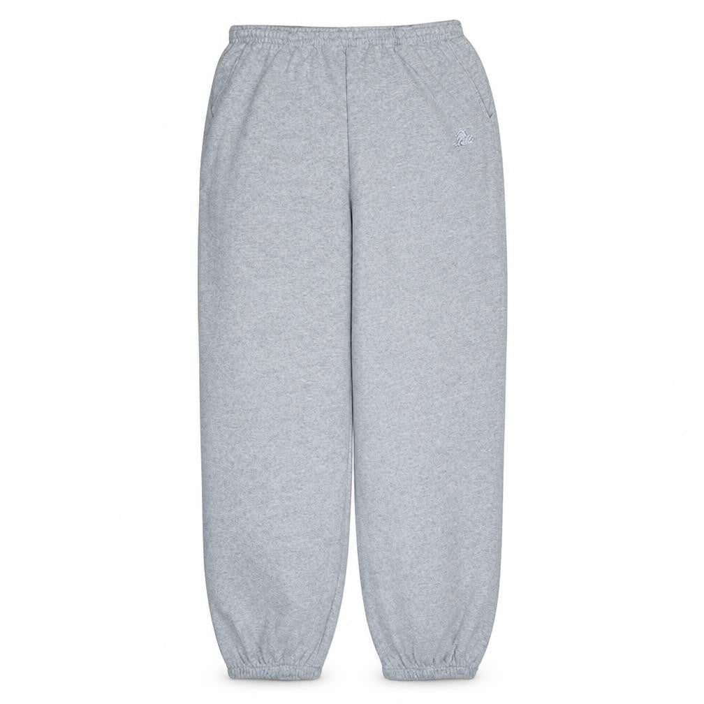 Front view of Kappa Men's Grey XL Fleece Sweatpants with Logo
