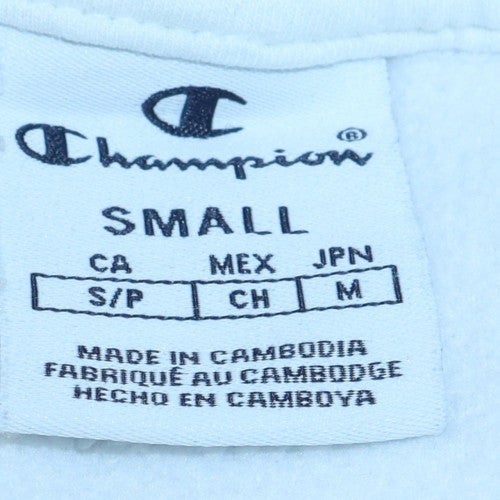 Champion Women's White Small Pullover Hoodie with Logo Detail