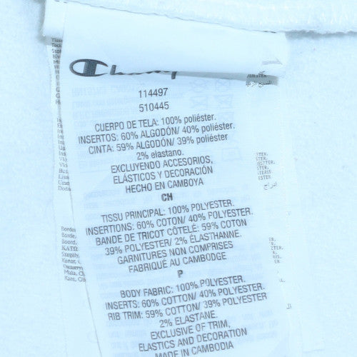 Champion Women's White Small Pullover Hoodie with Logo Detail