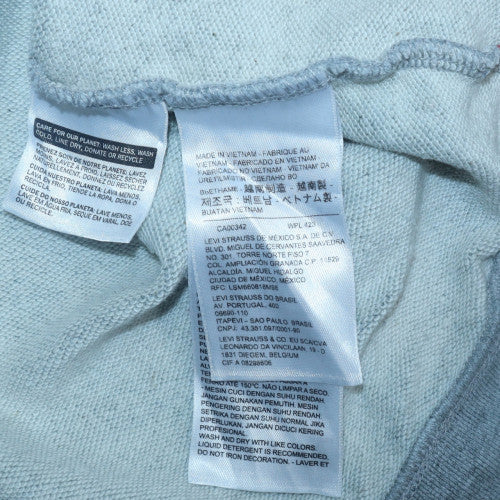 Levi's Womens Grey Logo Sweatshirt Medium Crew Neck Pullover