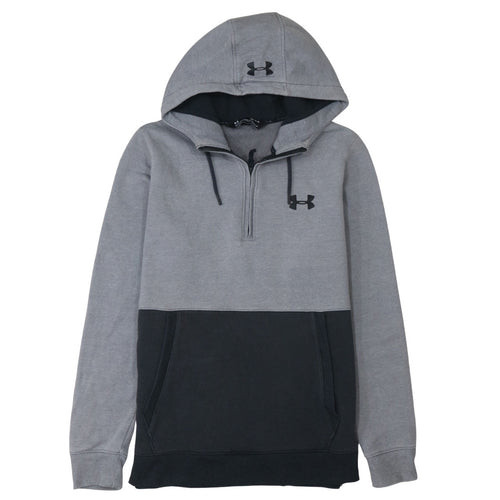 Under Armour Men's Grey 1/2 Zip ColdGear Hoodie Size M