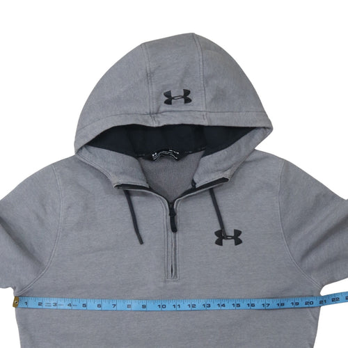 Under Armour Men's Grey 1/2 Zip ColdGear Hoodie Size M