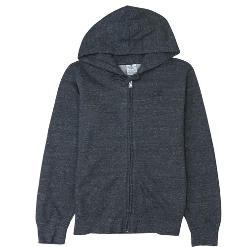 Champion Women’s Grey Full Zip Hoodie Large Cotton Blend Casual