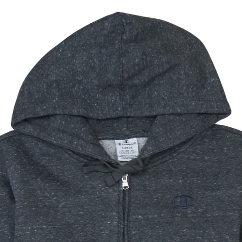Champion Women’s Grey Full Zip Hoodie Large Cotton Blend Casual