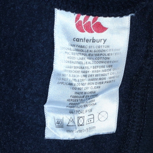 Canterbury Women's Navy Hoodie Size 12 Pullover Cotton Blend