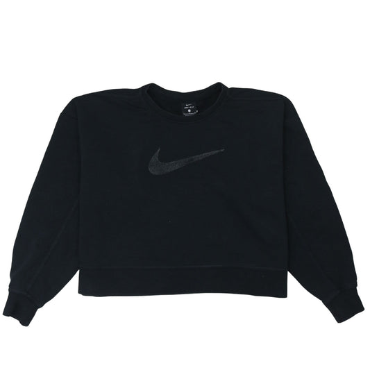 Nike Women Black Dri-Fit Pullover Sweatshirt Size S Crew Neck
