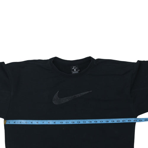 Nike Women Black Dri-Fit Pullover Sweatshirt Size S Crew Neck