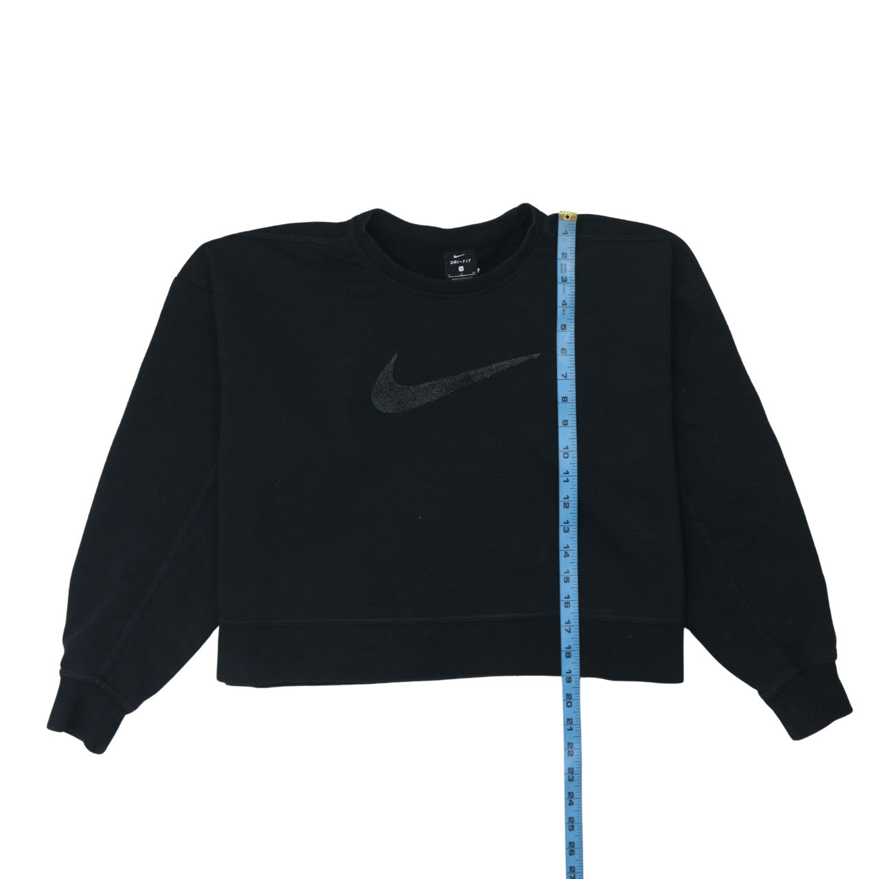 Nike Women Black Dri-Fit Pullover Sweatshirt Size S Crew Neck