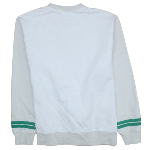 Nike Men's White Crew Neck Embroidered Sweatshirt Size L Pullover