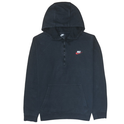 Nike Men's Black L Fleece 1/2 Zip Hoodie Sweatshirt