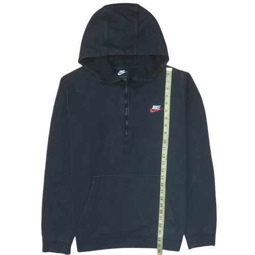 Nike Men's Black L Fleece 1/2 Zip Hoodie Sweatshirt