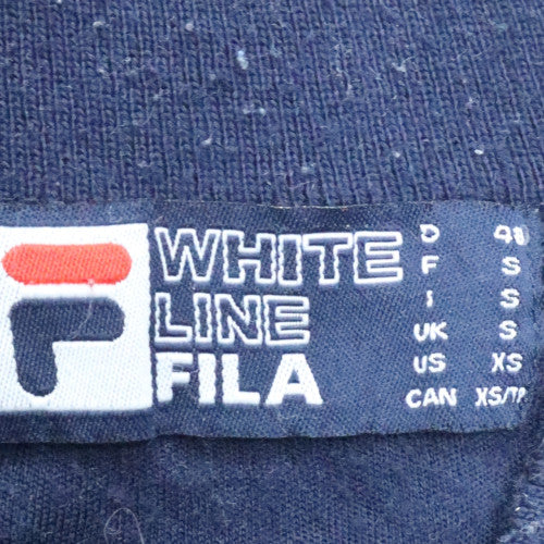 Fila White Line Men's Blue Bomber Jacket XS Wool Blend Retro Style