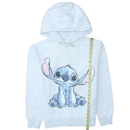 Disney Women Grey XS Pullover Hoodie Stitch Graphic Print