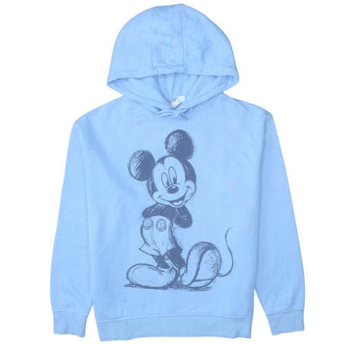 Disney Women's Blue Mickey Mouse Pullover Hoodie Size M 12/14
