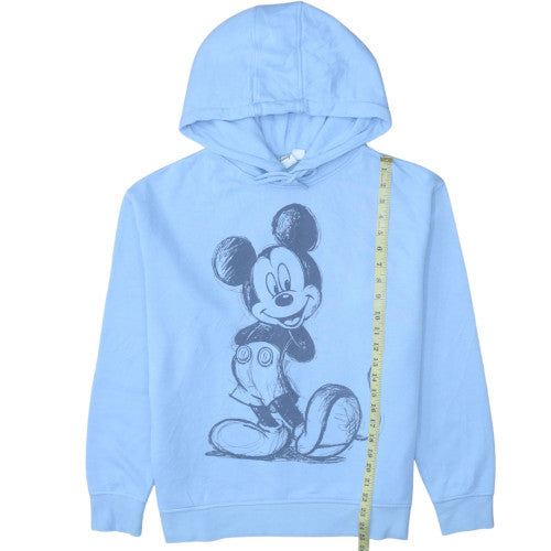 Disney Women's Blue Mickey Mouse Pullover Hoodie Size M 12/14