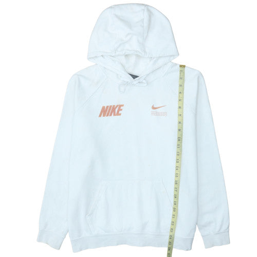 Nike Men's White XL Pullover Hoodie with Logo Graphic Print