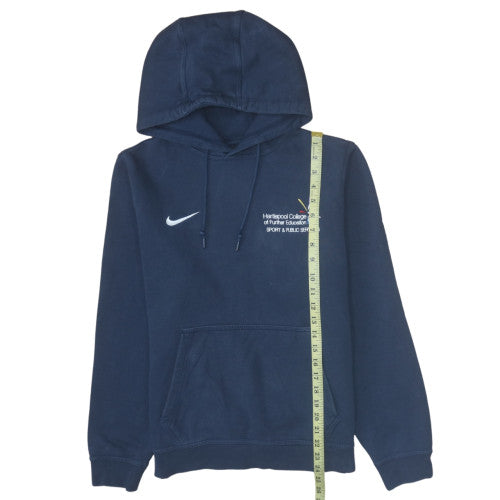 Nike Men's Blue Pullover Hoodie Medium Embroidered College Logo