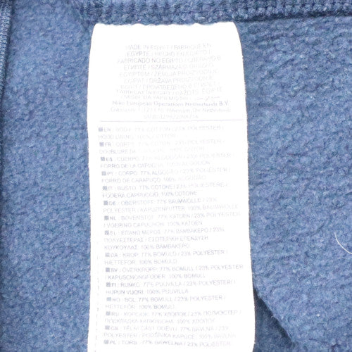Nike Men's Blue Pullover Hoodie Medium Embroidered College Logo