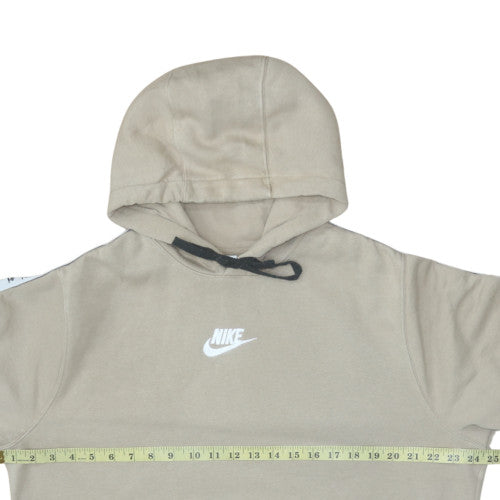 Nike Men's Beige Pullover Hoodie L Fleece Logo Sportswear