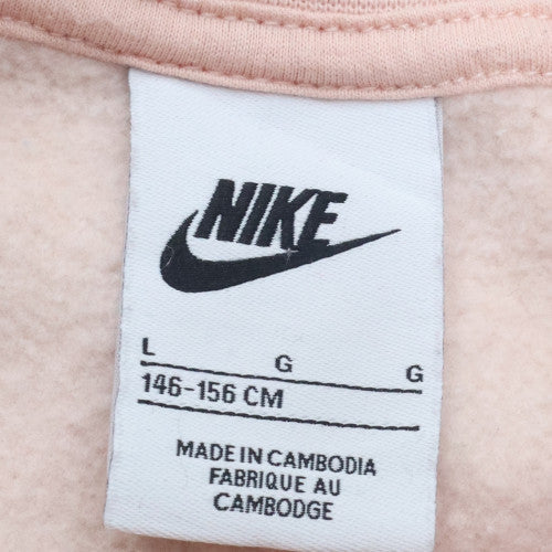 Nike Teens Pink Crew Neck Pullover Sweatshirt L 146-156cm