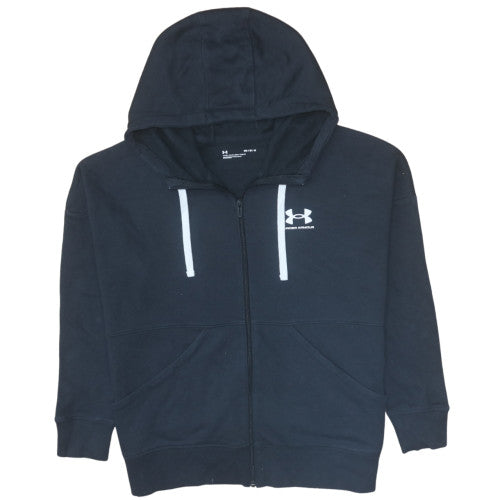 Under Armour Men's Black Full Zip Hoodie Size M Relaxed Fit Fleece