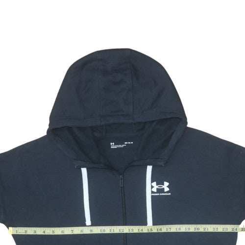 Under Armour Men's Black Full Zip Hoodie Size M Relaxed Fit Fleece