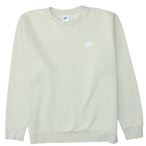 Nike Men Beige XL Pullover Sweatshirt Crew Neck Fleece
