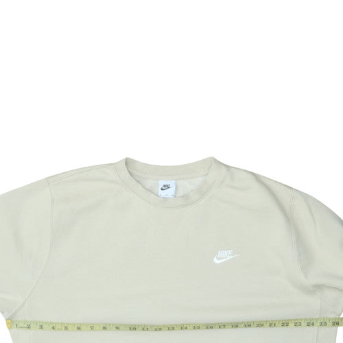 Nike Men Beige XL Pullover Sweatshirt Crew Neck Fleece