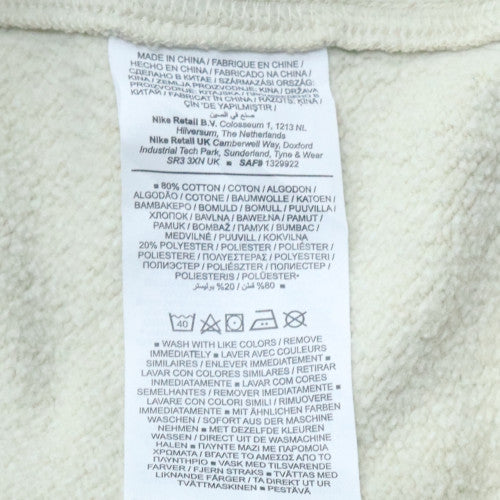 Nike Men Beige XL Pullover Sweatshirt Crew Neck Fleece