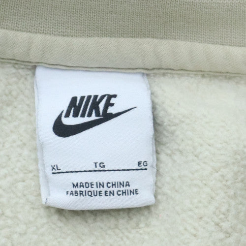 Nike Men Beige XL Pullover Sweatshirt Crew Neck Fleece