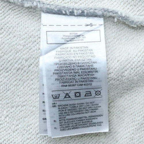 adidas Men's Grey Crew Neck Pullover Sweatshirt Size M