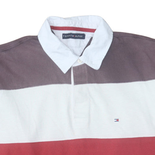 Tommy Hilfiger Men’s Multicoloured Striped Henley Sweatshirt M