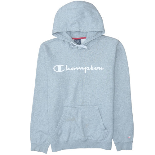 Champion Men's Grey Pullover Hoodie Medium Logo Sportswear