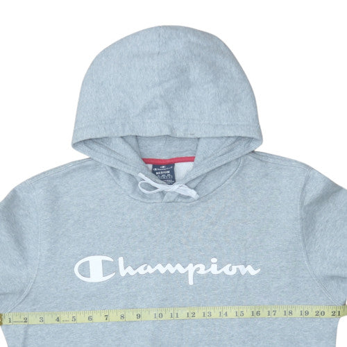 Champion Men's Grey Pullover Hoodie Medium Logo Sportswear